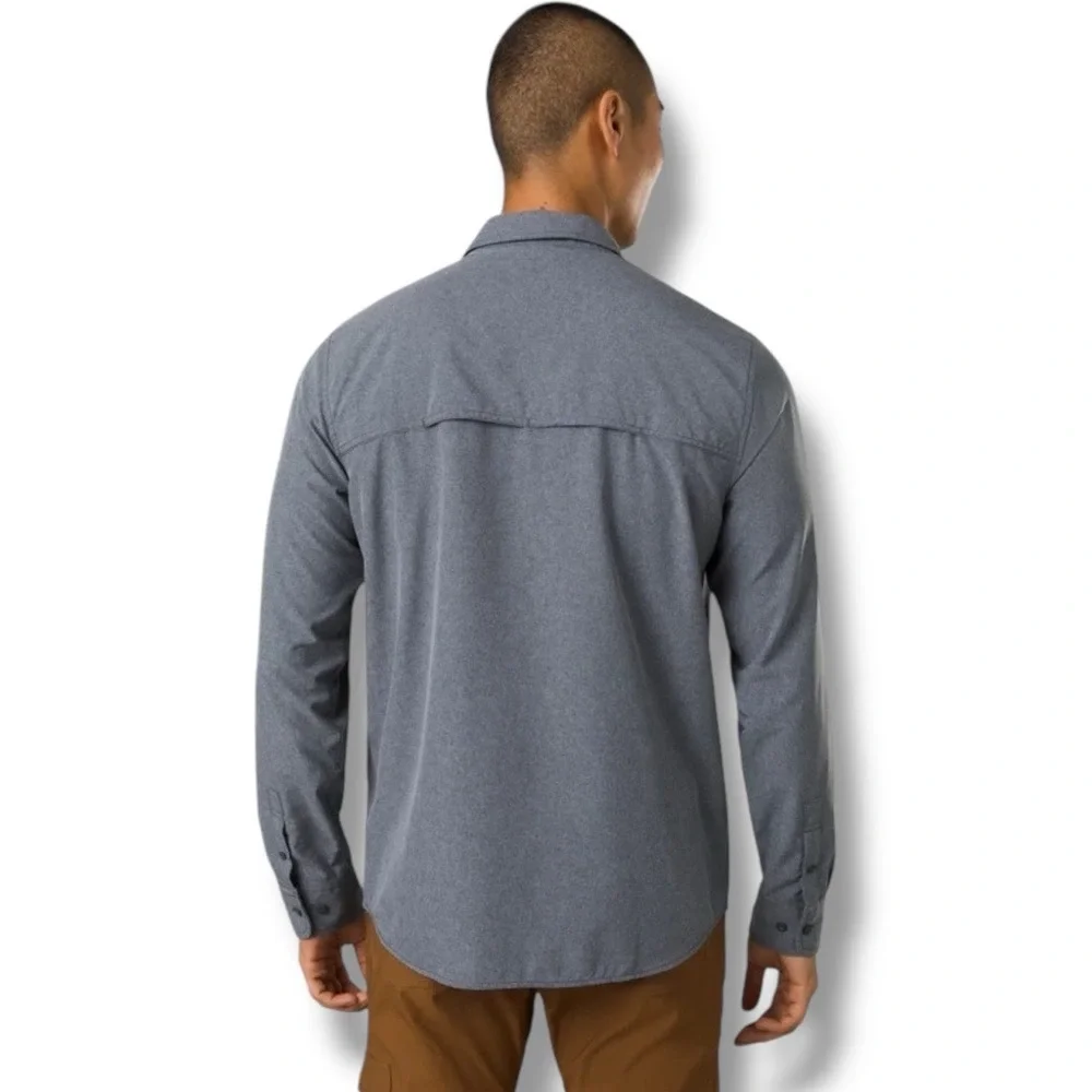 NWT prAna Lost Sol Long Sleeve Shirt Mens Size Extra Large XL - Nautical Heather - Picture 3 of 10